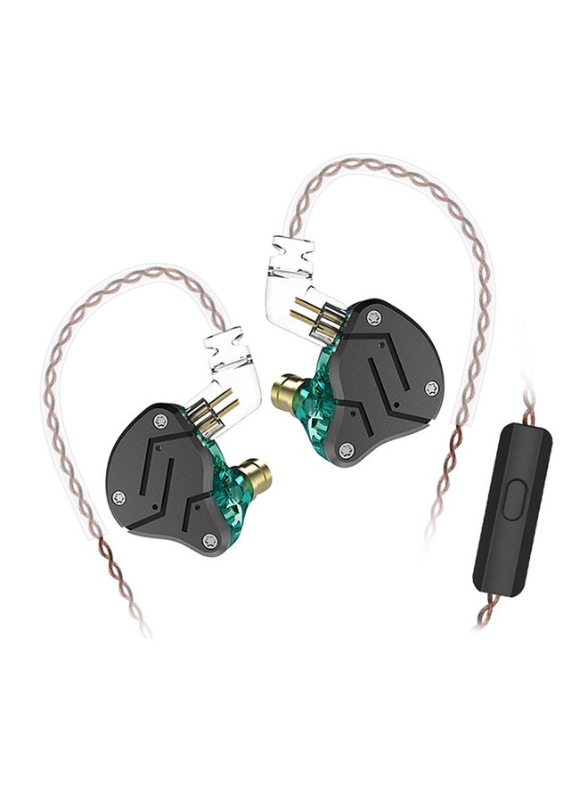 Zsn 3.5Mm Wired In Ear Headphones W/ Microphone Hifi Music Earphones Metal Earbuds 10Mm 1Dd+1Ba Dyna
