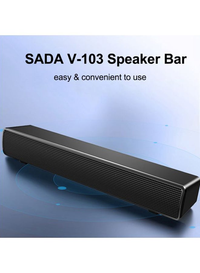 USB Stereo Soundbar V-103 Black