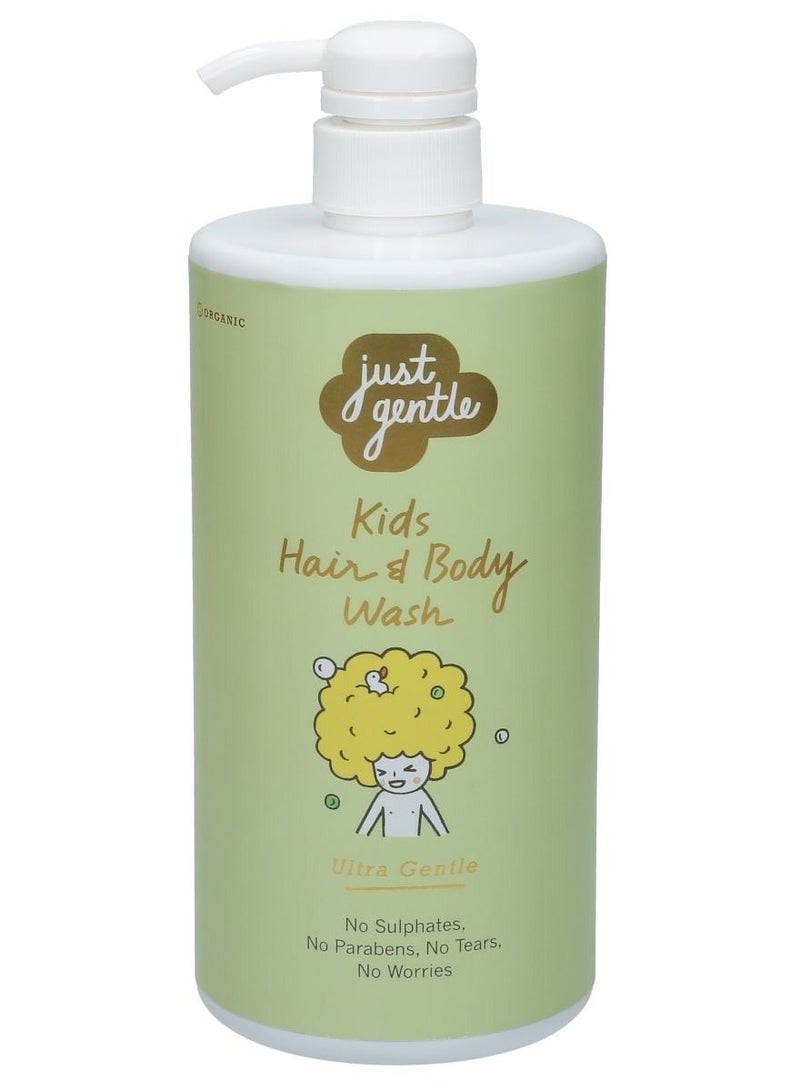 Just Gentle - Kids Shampoo Wash, Ultra Gentle - 99% Natural Ingredients, Tear-Free, Nourishing Aloe Vera & Chamomile, 900ml - Suitable for age 6 months+