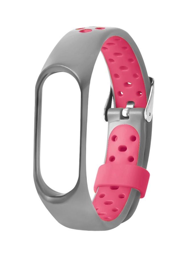 Nylon Replacement Band For Xiaomi Mi Band 3 Grey/Pink