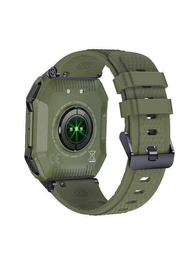 K55 Outdoor Sports Smart Watch 1.85'' IPS Full-Touch Screen Sturdy Body Jungle Green