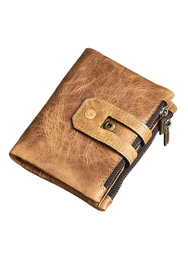 Multifunctional Leather Wallet Brown