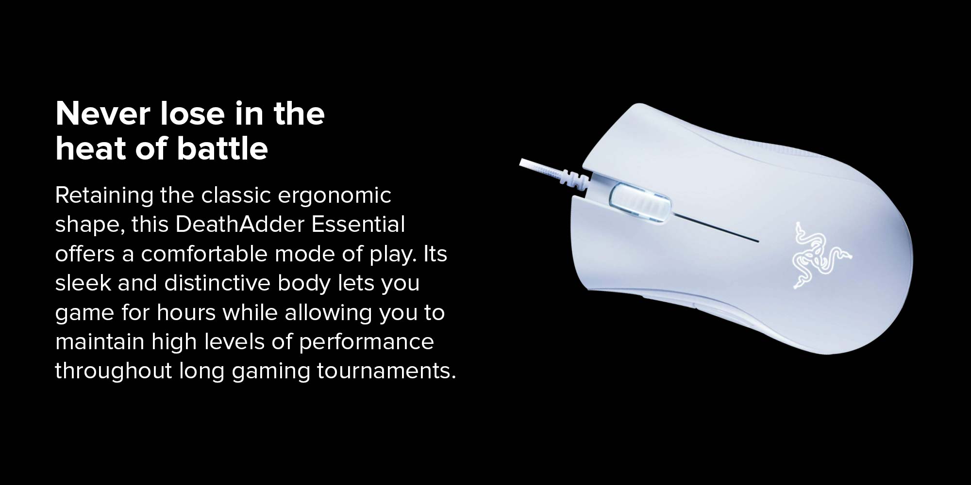 DeathAdder Essential Gaming 6400 DPI Optical Sensor Mouse White