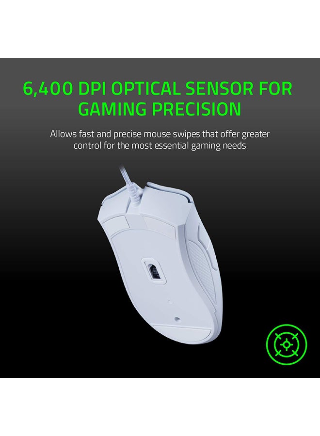 DeathAdder Essential Gaming 6400 DPI Optical Sensor Mouse White