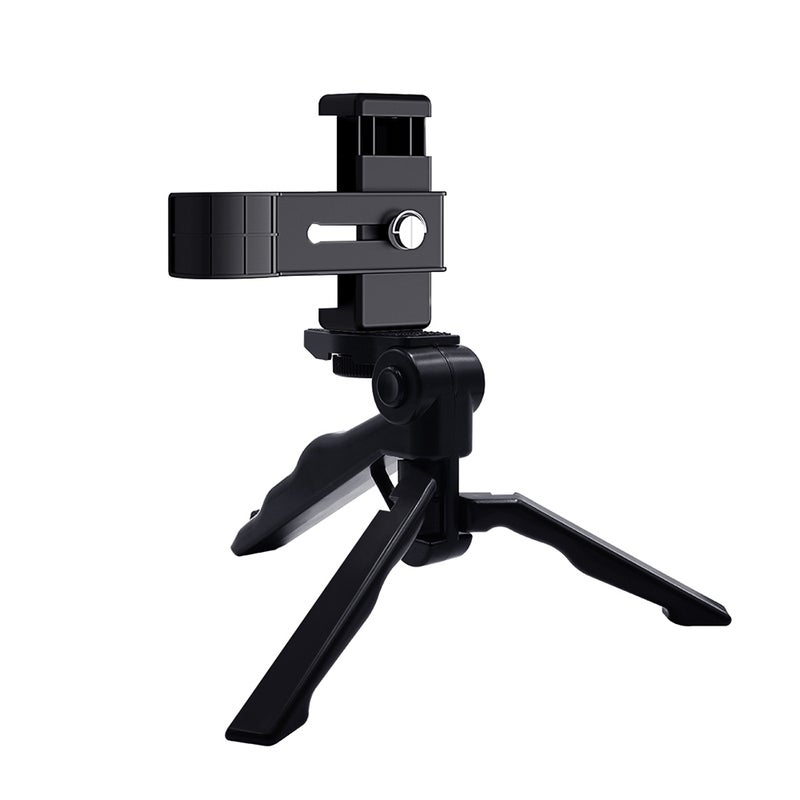 Mobile Phone Holder Fixing Clamp With Detachable Tripod Black