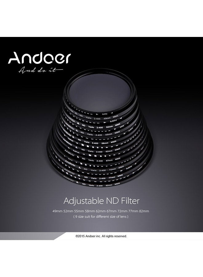 Neutral Density Lens Filter 2.6inch Black