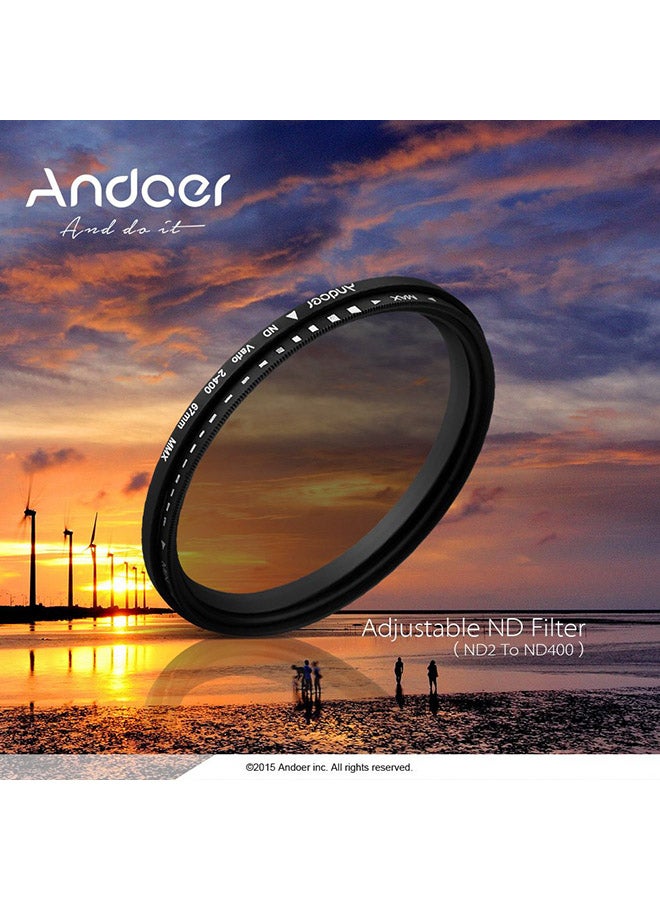 Neutral Density Lens Filter 2.6inch Black