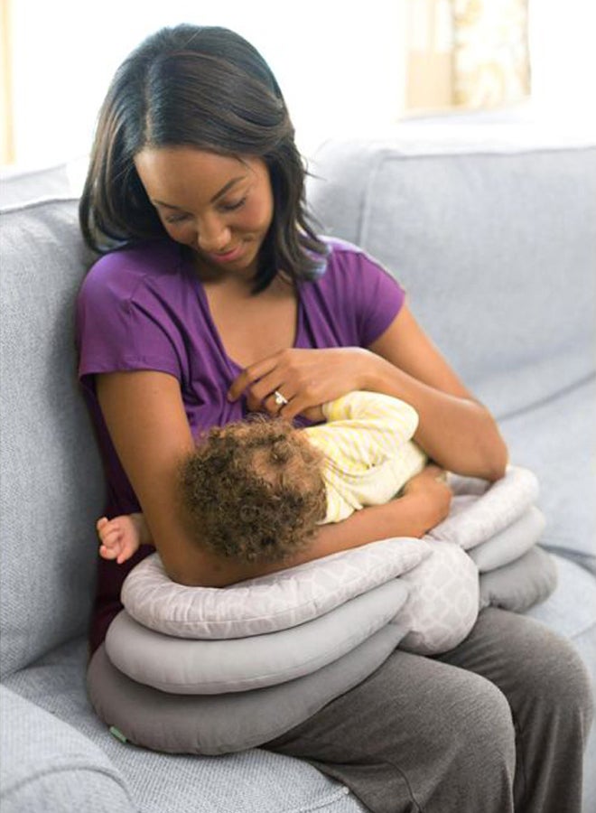 3-In-1 Elevate Comfortable Breathable Adjustable Sage Design Nursing Pillow For Newborn