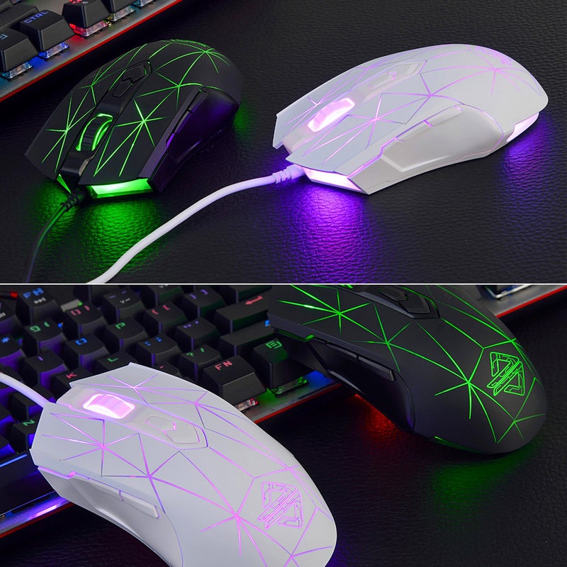 52-LU Wired Professional E-sport Gaming Mouse Multicolour