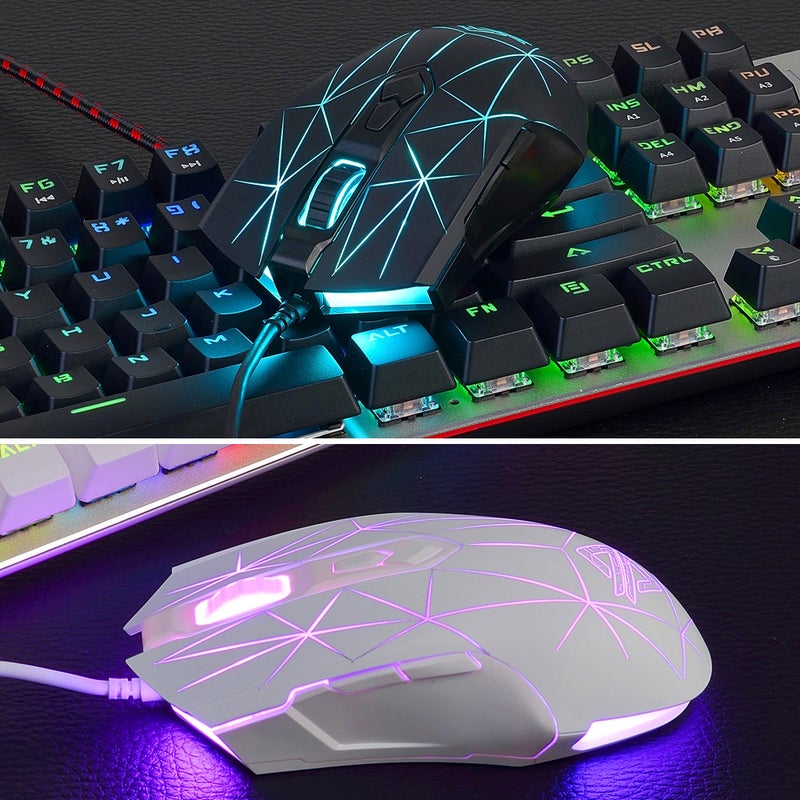 52-LU Wired Professional E-sport Gaming Mouse Multicolour