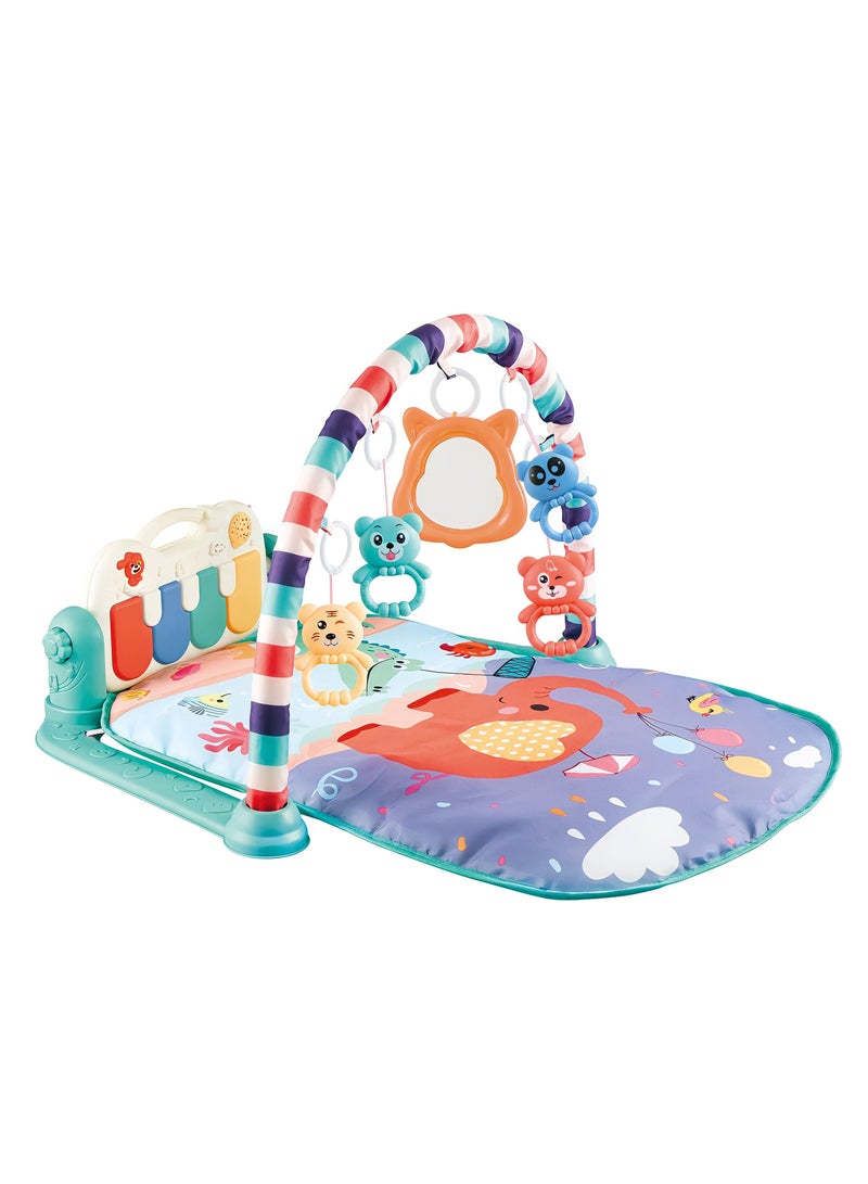 Factory Price Monkey Hat Pedal Piano Activity Baby Gyms And Playmats with Hanging Toys