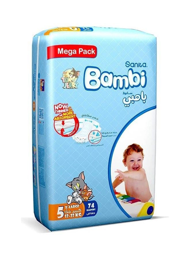 Size 5, Xl, 13-25 Kg, Mega Pack, 148 Diapers