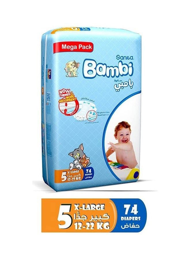 Size 5, Xl, 13-25 Kg, Mega Pack, 148 Diapers