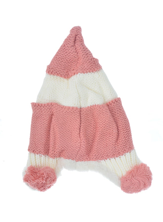 Regular Fit Knitted Beanie Rose/White