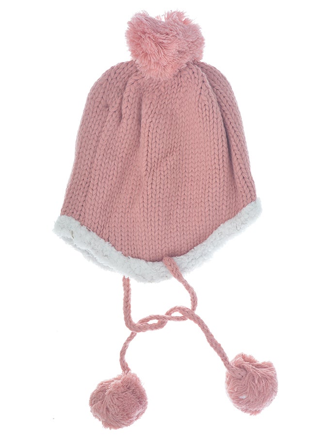 Regular Fit Knitted Beanie Pink/White