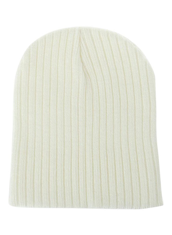 Ribbed Soft Knitted Beanie Cream
