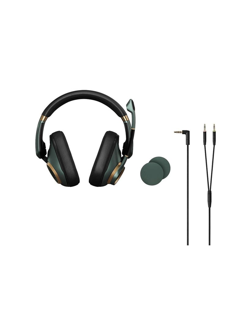 Epos H6 Pro Closed Acoustic Gaming Headset With Mic Over Ear Headset Lightweight Lift To Mute Xbox Headset Ps4 Headset Ps5 Headset Gaming Accessories Wireless Headset Green