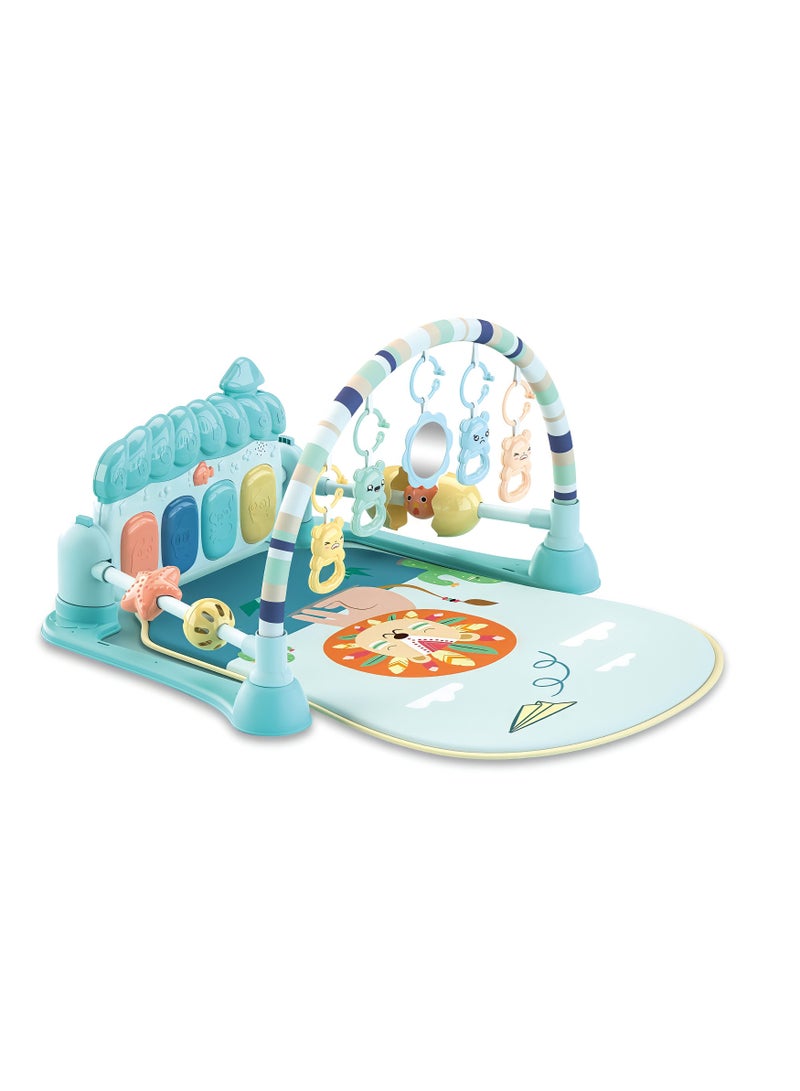 Factory Price -Hayley Baby Activity Play Mat W/ Baby Fitness Pedal Piano- Blue