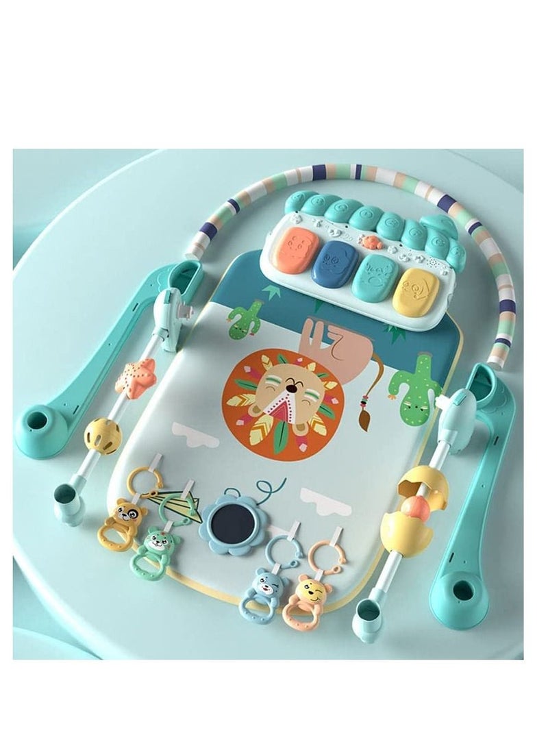 Factory Price -Hayley Baby Activity Play Mat W/ Baby Fitness Pedal Piano- Blue