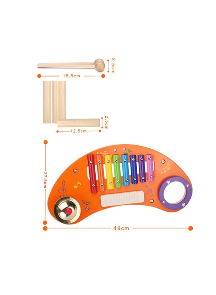 Factory Price Wooden Xylophone Mini Band Melodious - 8 Tunes, Musical toys for toddlers 1-6 Years