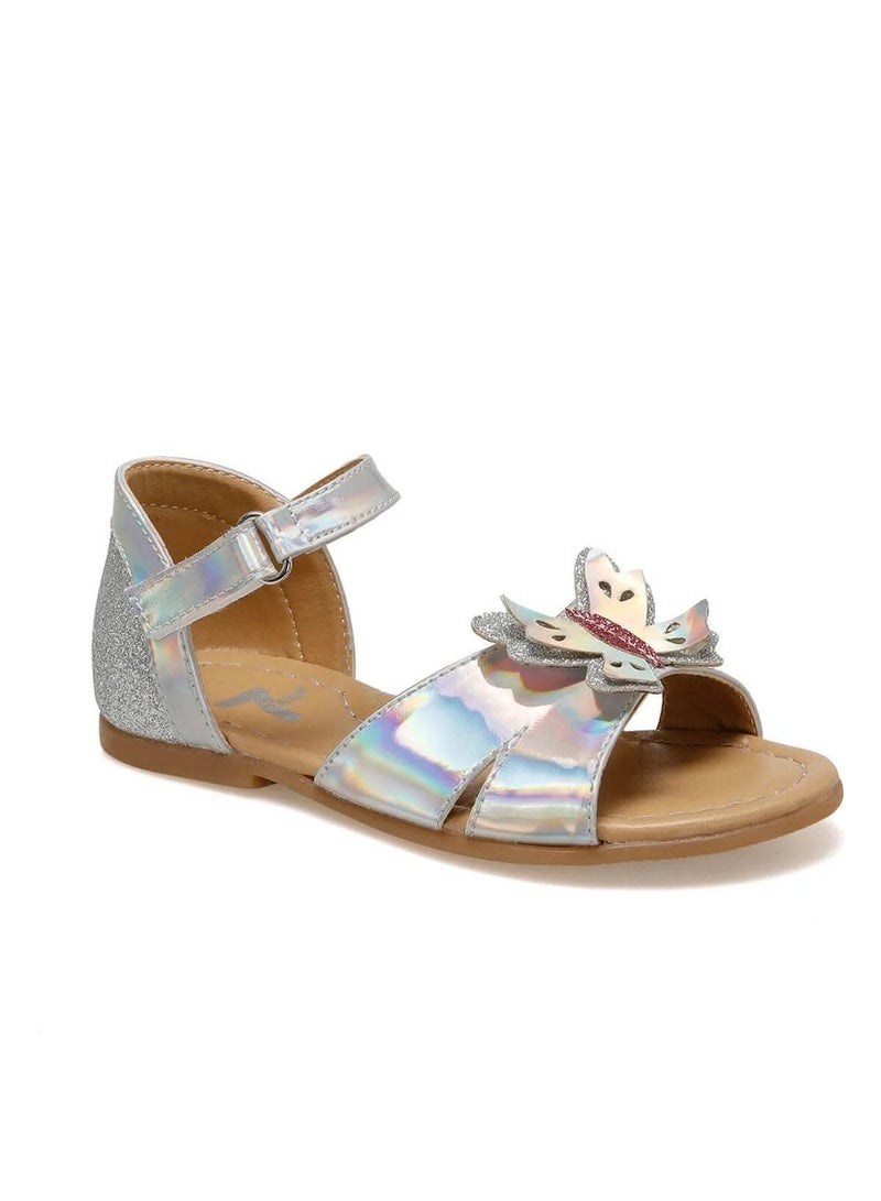 Butterfly Silver Girls Sandals