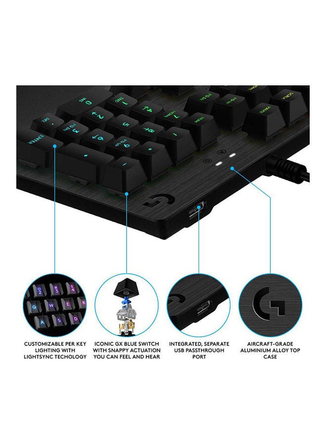 Logitech G513 Carbon GX Blue Switch RGB Mechanical Gaming Keyboard for PC