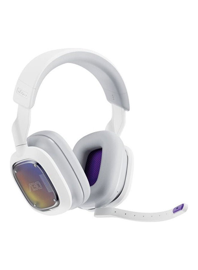 Logitech G Astro A30 LIGHTSPEED Wireless Gaming Headset, Bluetooth, Dolby Atmos/3D Audio compatible, Detachable Boom, 27h battery, for PS5, PS4, Xbox, Nintendo Switch, PC, Android - White/Purple, USB