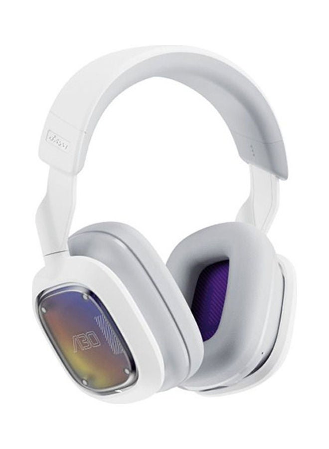 Logitech G Astro A30 LIGHTSPEED Wireless Gaming Headset, Bluetooth, Dolby Atmos/3D Audio compatible, Detachable Boom, 27h battery, for PS5, PS4, Xbox, Nintendo Switch, PC, Android - White/Purple, USB