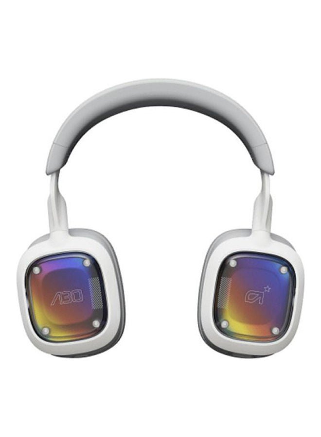 Logitech G Astro A30 LIGHTSPEED Wireless Gaming Headset, Bluetooth, Dolby Atmos/3D Audio compatible, Detachable Boom, 27h battery, for PS5, PS4, Xbox, Nintendo Switch, PC, Android - White/Purple, USB