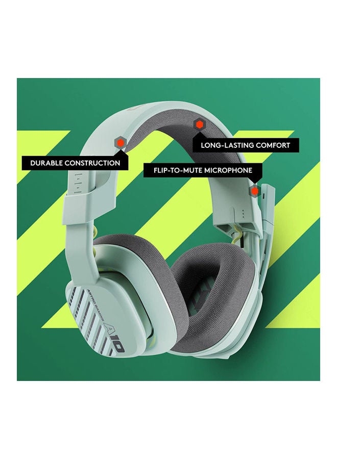 ASTRO A10 PC Sea Glass Mint Gaming Headset