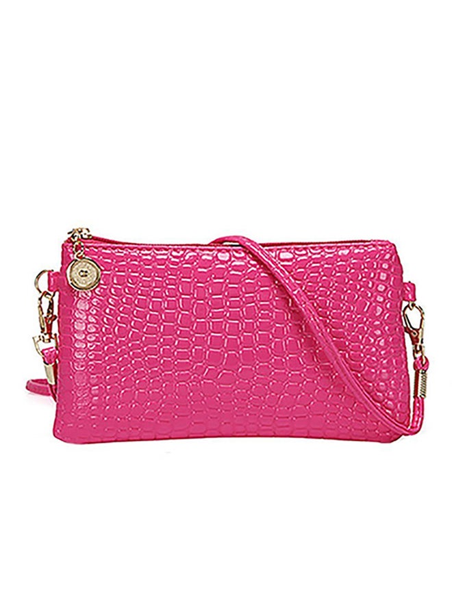 PU Leather Crossbody Bag Pink