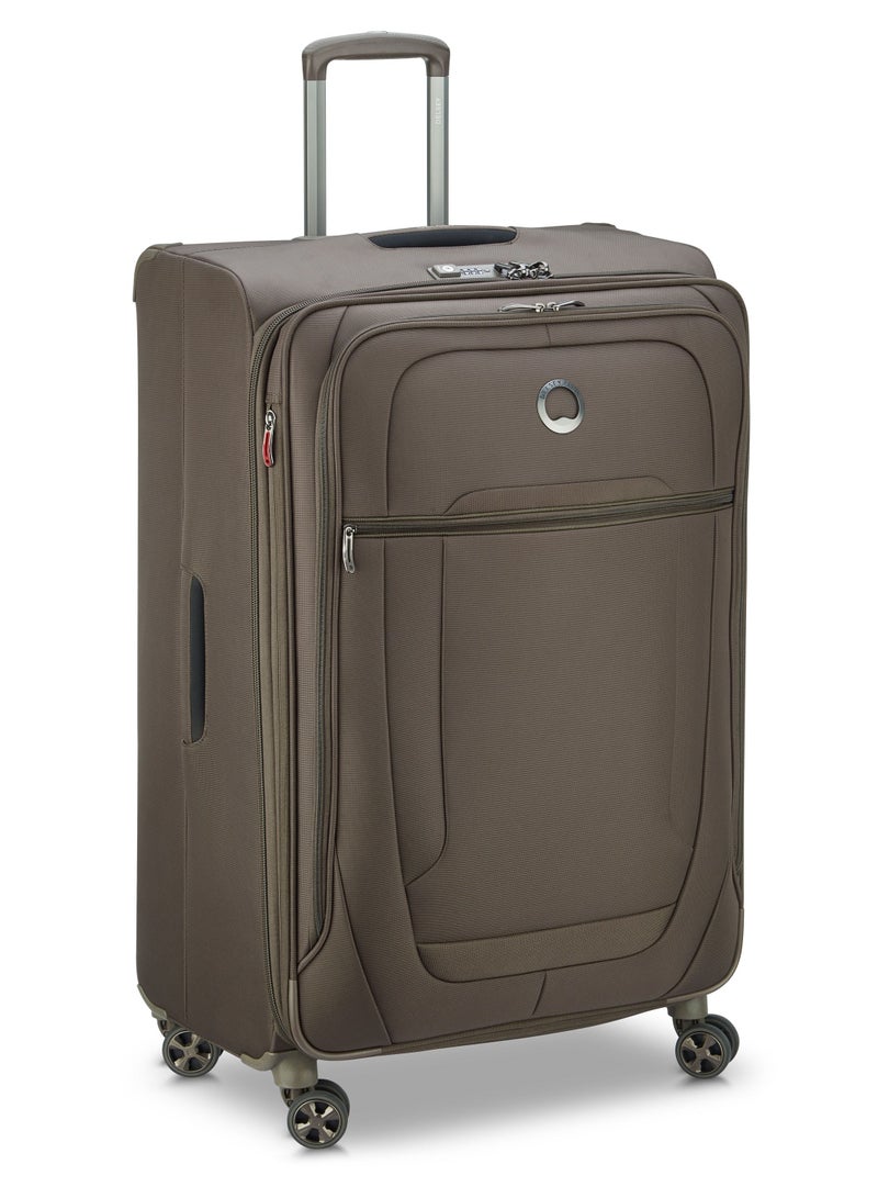 Delsey Helium DLX 2.0 83cm Softcase 4 Double Wheel Expandable Check-In Luggage Trolley Mocha