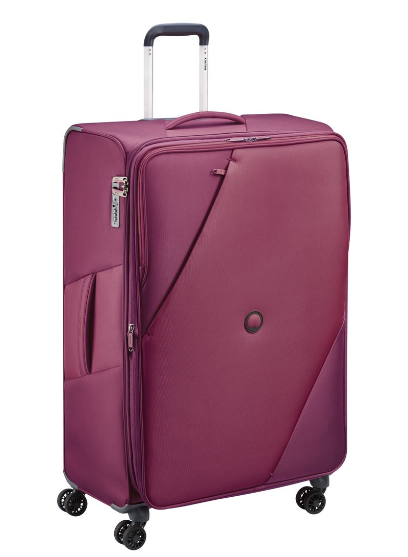 Delsey Maringa 82cm Softcase 4 Double Wheel Expandable Check-In Luggage Trolley Case Purple