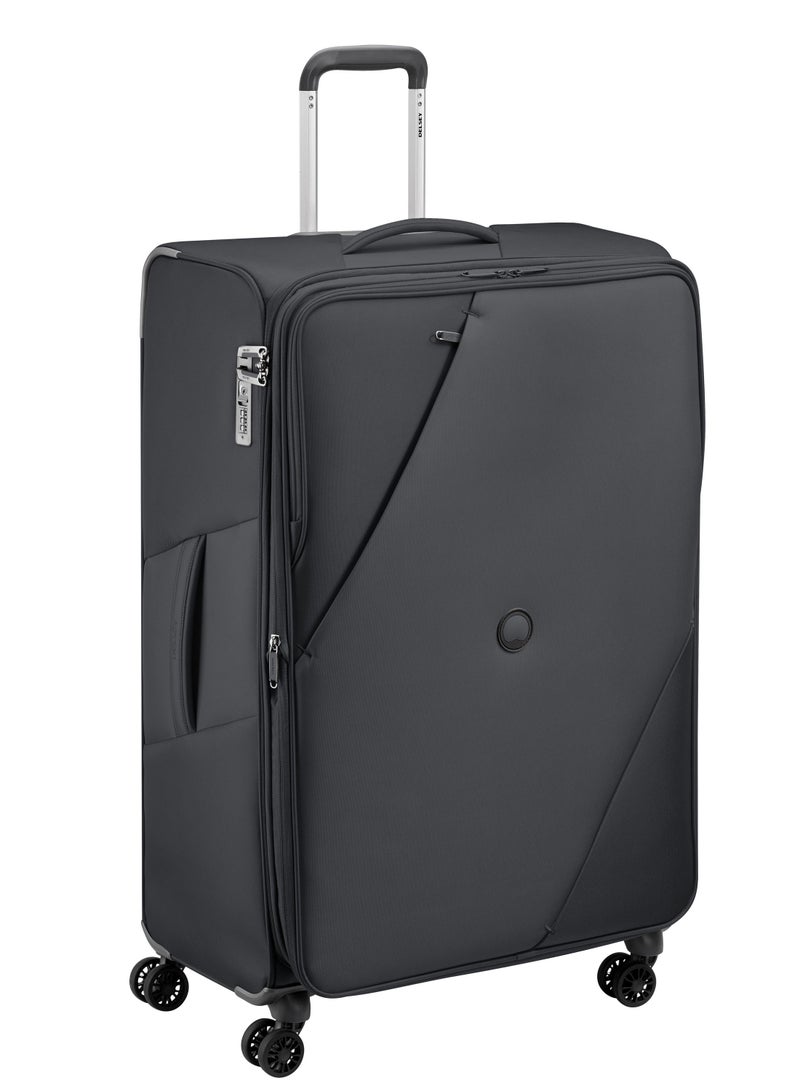 Delsey Maringa 82cm Softcase 4 Double Wheel Expandable Check-In Luggage Trolley Black