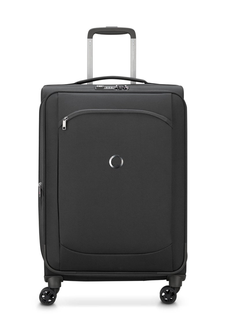 Delsey  Montmartre Air 2.0 83cm Softcase 4 Double Wheel Expandable Check-In Luggage Trolley Black