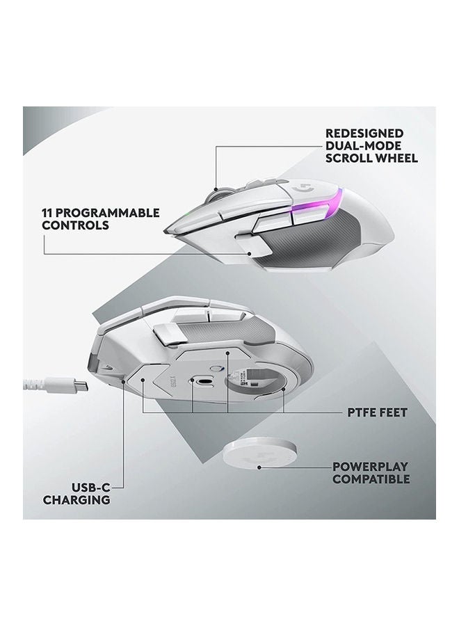 Logitech G502 X Plus Wireless Gaming Mouse - White