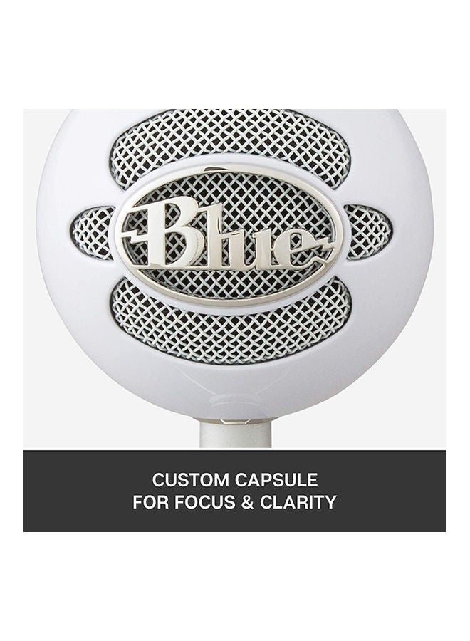 Logitech Blue Snowball iCE Plug and Play USB Microphone - White