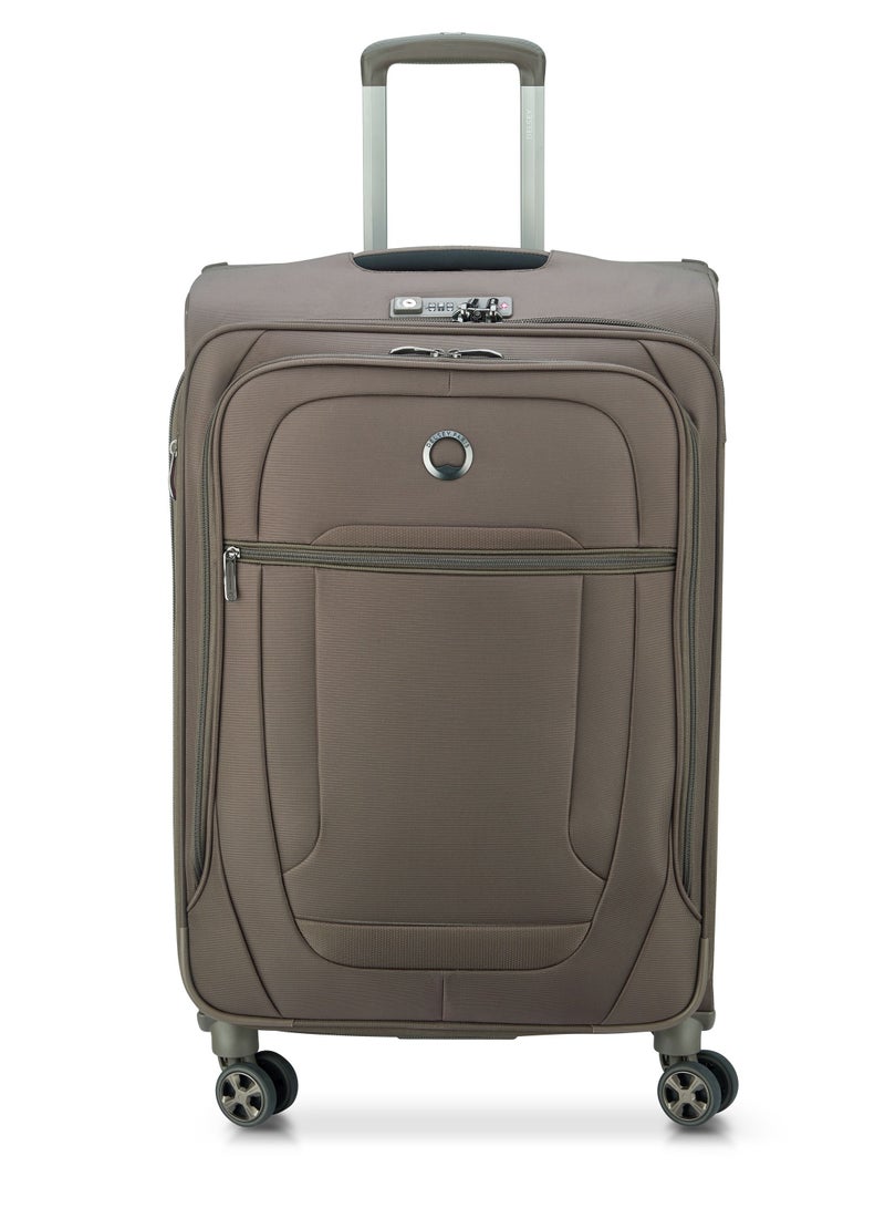 Delsey Helium DLX 2.0 71cm Softcase 4 Double Wheel Expandable Check-In Luggage Trolley Mocha
