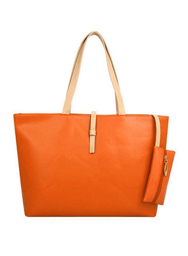 Big Buckle Shoulder Bag Orange