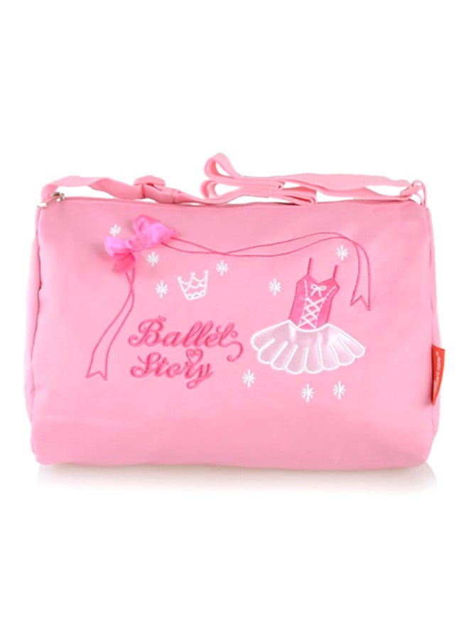 Embroidered Ballet Crossbody Bag Pink