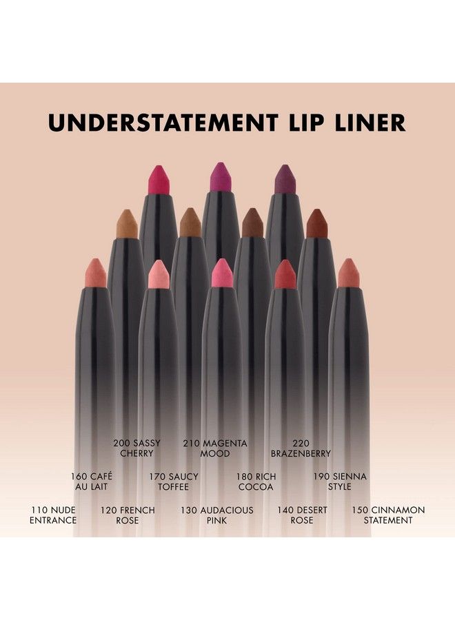 Understatement Lipliner Pencil  Highly Pigmented Retractable Soft Lip Liner Pencil Easy To Use Lip Makeup