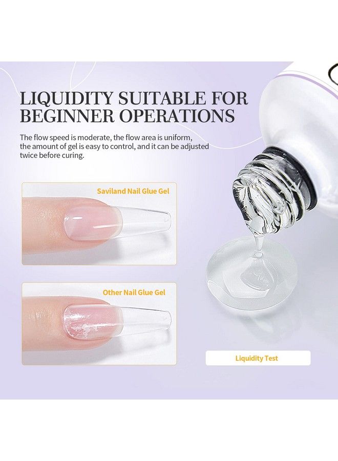 Nail Glue Gel And U V Light For Nails  15Ml Multifunction Gel Nail Glue & Innovation U V Nail Lamp For Gel Nails Extension Nail Kit Gel Nail Glue For Nails Tip Home Diy Salon Use