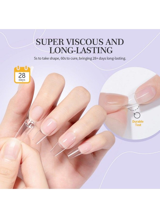 Nail Glue Gel And U V Light For Nails  15Ml Multifunction Gel Nail Glue & Innovation U V Nail Lamp For Gel Nails Extension Nail Kit Gel Nail Glue For Nails Tip Home Diy Salon Use