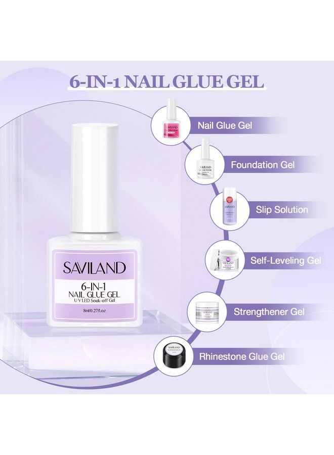 Nail Tips And Glue Gel Kit  Gel X Nail Kit 30G Solid Glue Gel 500Pcs Coffin Nails Tips With Allinone Nail Glue Gel Mini Lamp For Gel Nails Diy Nail Art Tools Gel Nail Extension Kit & Valentines Gifts