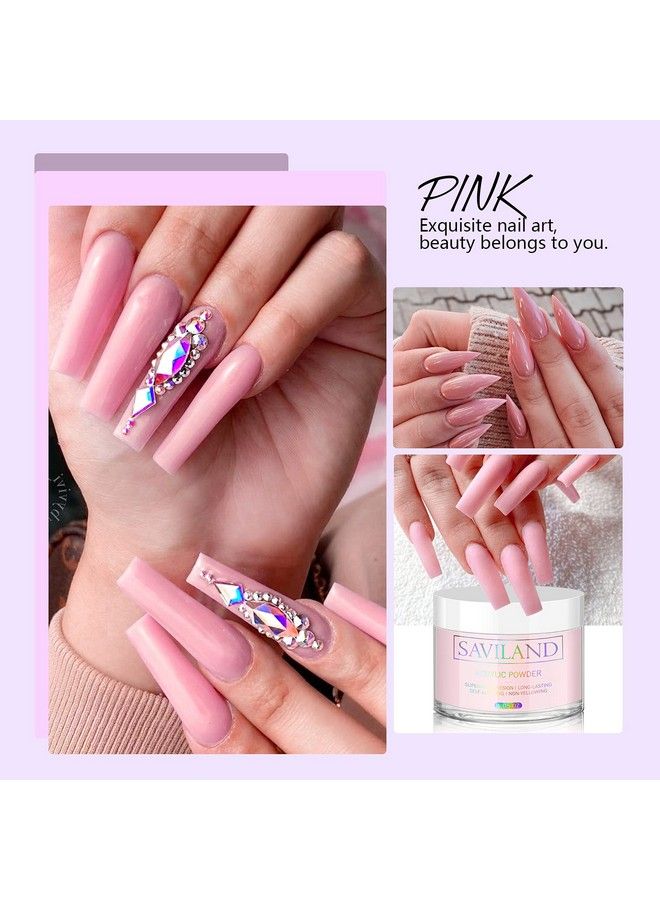 Pink Acrylic Powder  30G Professional Colored Acrylic Nail Powder For Acrylic Nails Extension 3D Nail Art Acrylic Polymer Powder No Need Nail Lamp