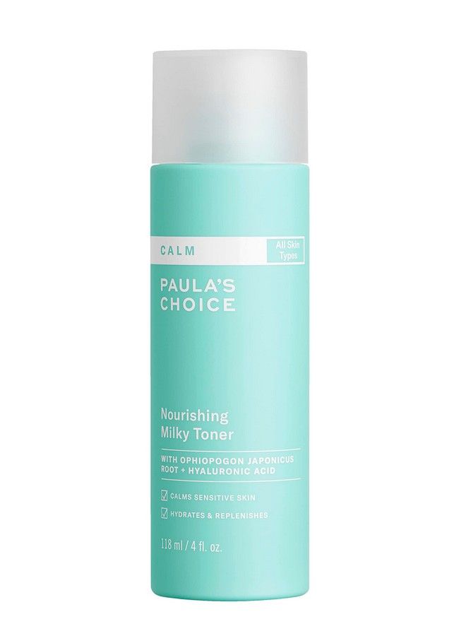 Paula’S Choice Calm Nourishing Milky Toner For Sensitive Skin Calms + Soothes Redness Suitable For Rosaceaprone & Eczemaprone Skin Fragrancefree & Parabenfree 4 Fl Oz.