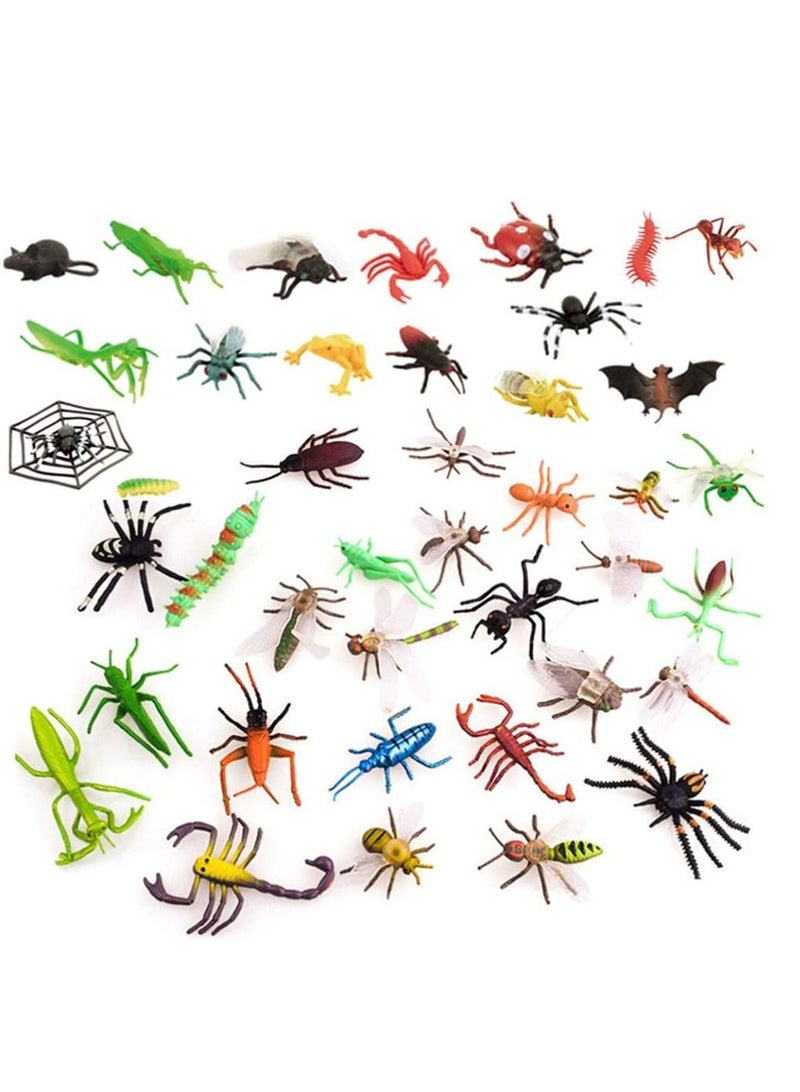 Plastic Bug Lifelike Insects Figures Toys Model Animal for Kids Educational Party Favours School 39 pcs