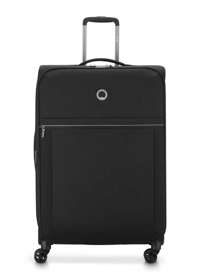 Delsey Brochant 2.0 78cm Softcase 4 Double Wheel Expandable Check-In Luggage Trolley Black