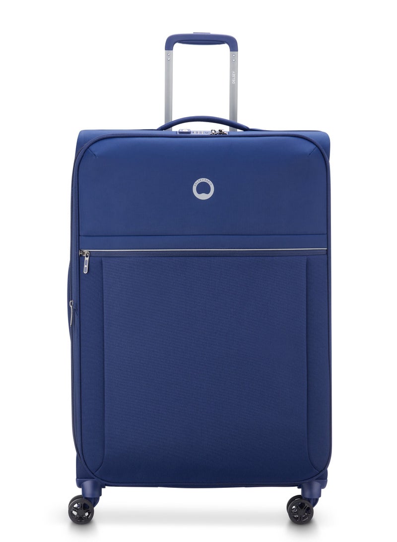 Delsey Brochant 2.0 78cm Softcase 4 Double Wheel Expandable Check-In Luggage Trolley Blue