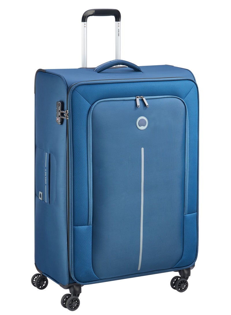 Delsey Caracas 82cm Softcase 4 Double Wheel Expandable Check-In Luggage Trolley Night Blue